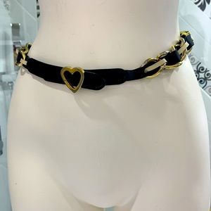 HP🔆VTG90’ Authentic Redwall Moschino White/Black Leather/Chain Belt
